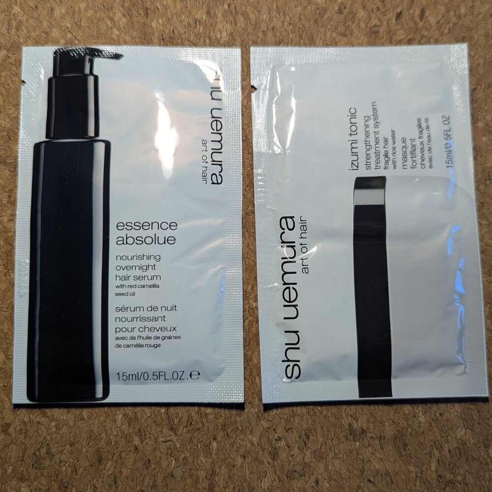 Shu Uemura Essence Absolue and Izumi Tonic (0.5 oz each)